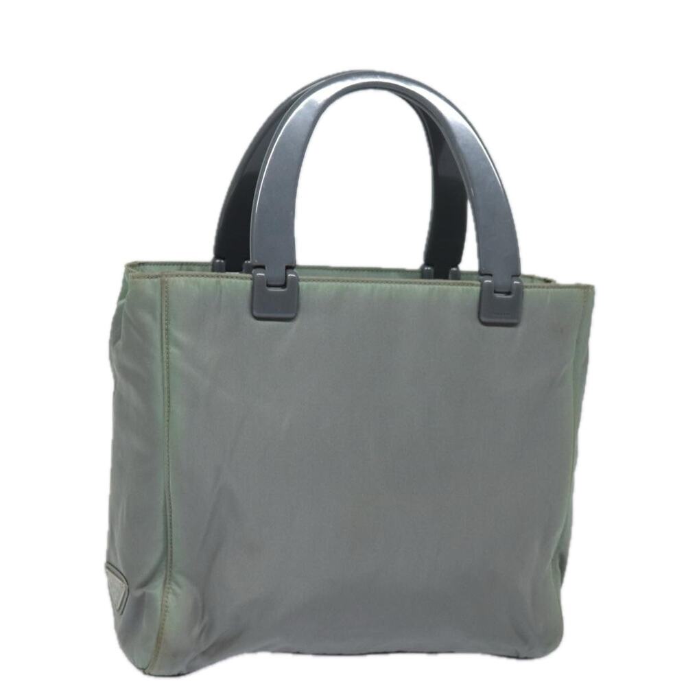 PRADA Hand Bag Nylon Gray